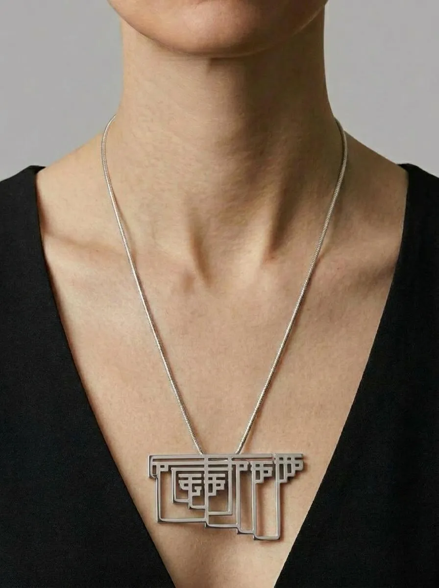 Graham's Necklace worn, in stainless steel